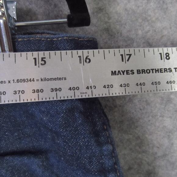 Wrangler Jeans Mens 33x32 Blue Cowboy Cut Slim Fit High Rise 936DEN Raw Hem - Picture 2 of 7